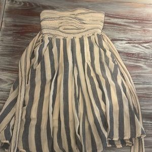 Free people strapless striped dress
